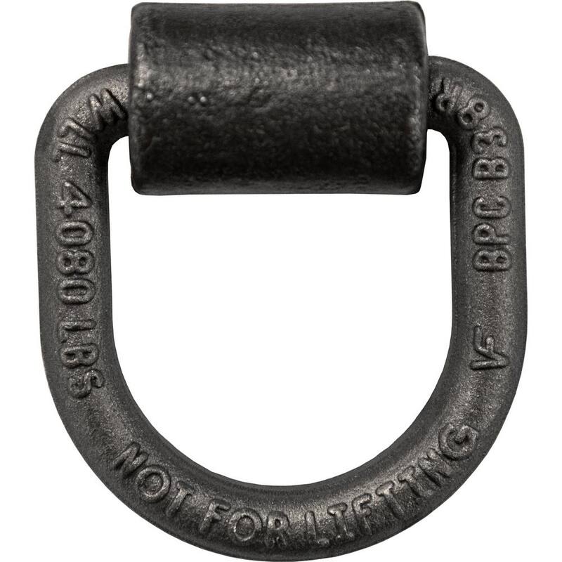 Buyers Products Company Domestically Forged 1/2 in. Forged D-Ring With Weld-On Mounting Bracket - B38W