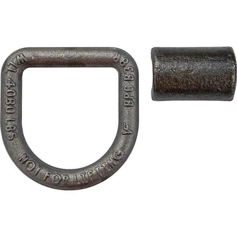 Buyers Products Company Domestically Forged 1/2 in. Forged D-Ring With Weld-On Mounting Bracket - B38W