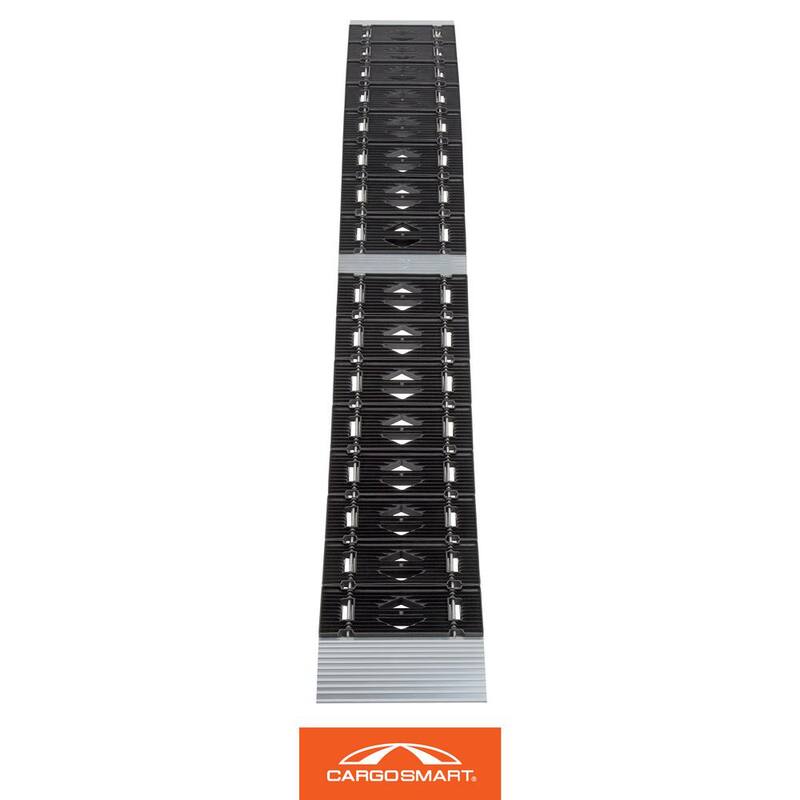 CargoSmart 12 in. W x 90 in. L 750 lb. Capacity LED Hybrid S-Curve Centerfold Truck Loading Ramp (Includes 1 Ramp) - 3059