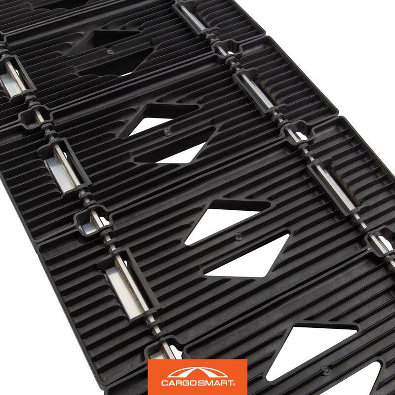 CargoSmart 12 in. W x 90 in. L 750 lb. Capacity LED Hybrid S-Curve Centerfold Truck Loading Ramp (Includes 1 Ramp) - 3059