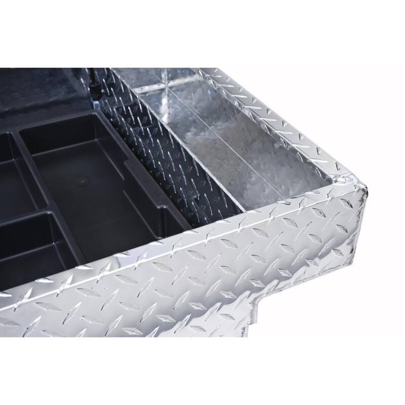 Crescent Jobox 70 in. Diamond Plate Aluminum Full Size Crossover Truck Tool Box with Gear-Lock™ Latch - 1-232000