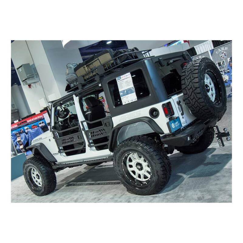 Aries Black Steel Rocker Step Guard Running Boards, Select Jeep Wrangler JK Unlimited - 2074101