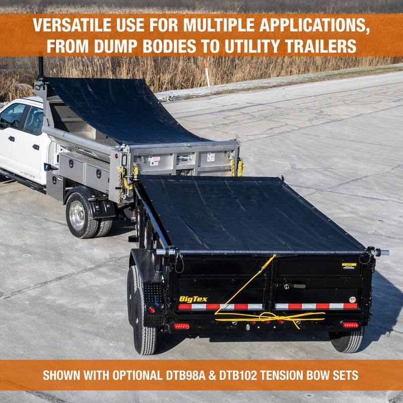 Buyers Products Aluminum Tarp System with Mesh Tarp 7-1/2 x 12 Foot - DTR7512
