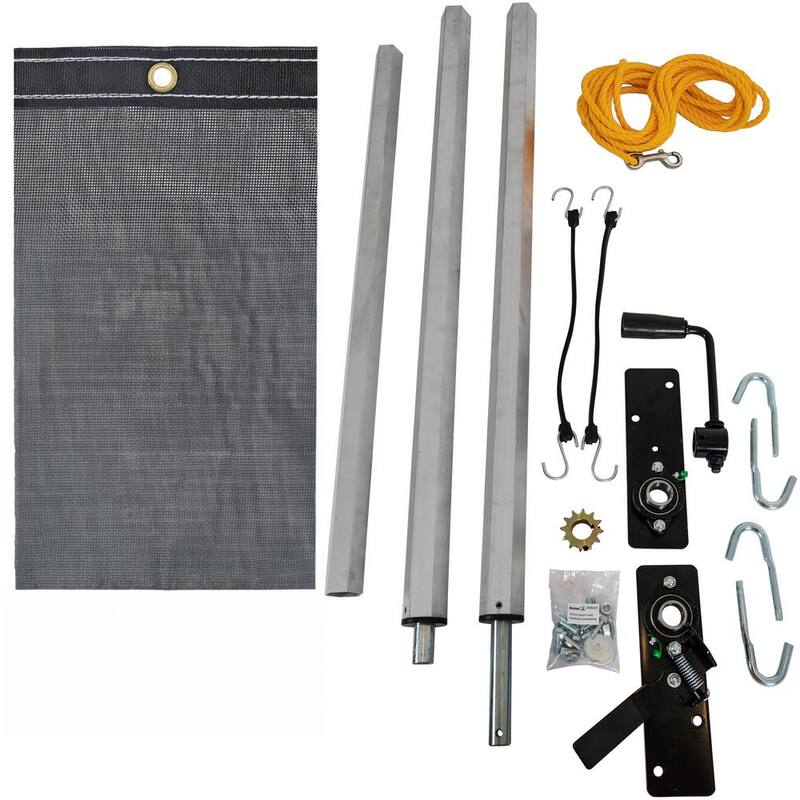 Buyers Products Aluminum Tarp System with Mesh Tarp 7-1/2 x 12 Foot - DTR7512