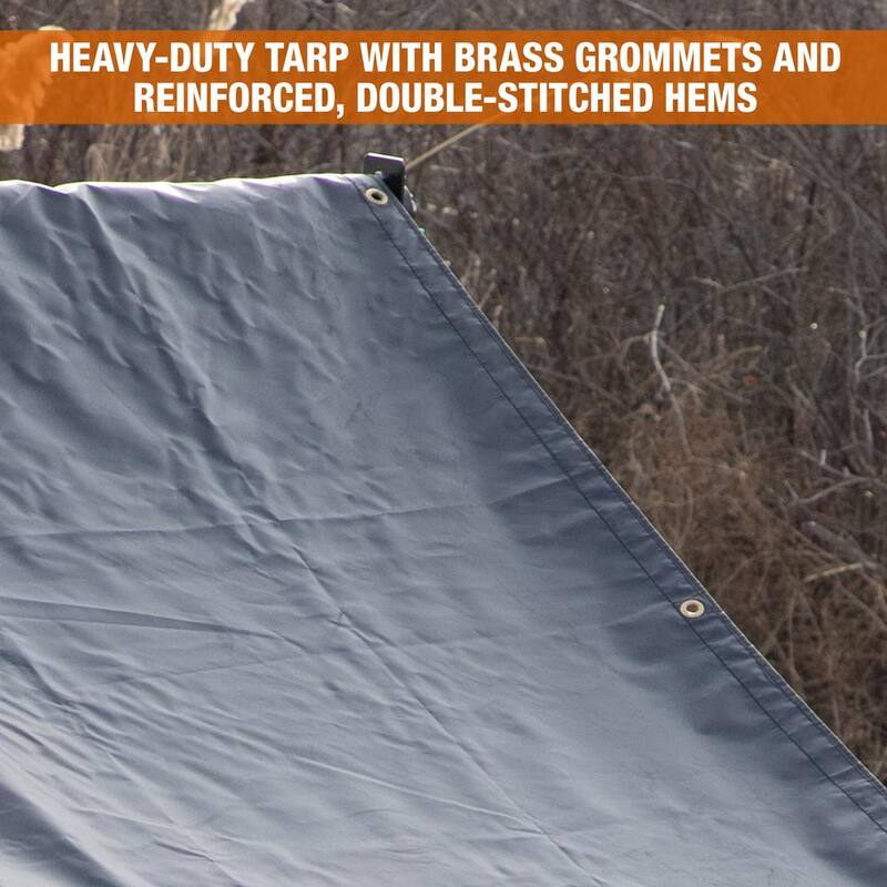 Buyers Products Aluminum Tarp System with Mesh Tarp 7-1/2 x 12 Foot - DTR7512