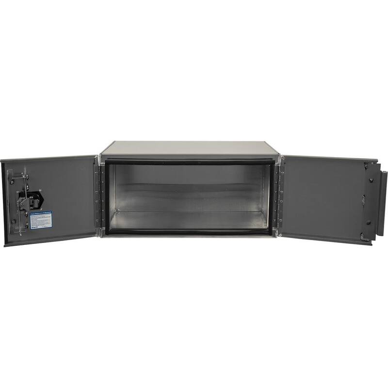 Buyers Products Company 18 in. x 18 in. x 48 in. XD Smooth Aluminum Underbody Truck Tool Box with Barn Door - 1705410