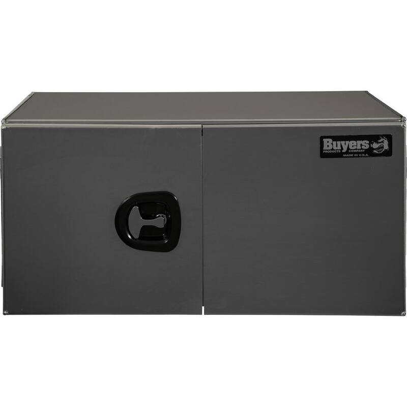 Buyers Products Company 18 in. x 18 in. x 48 in. XD Smooth Aluminum Underbody Truck Tool Box with Barn Door - 1705410