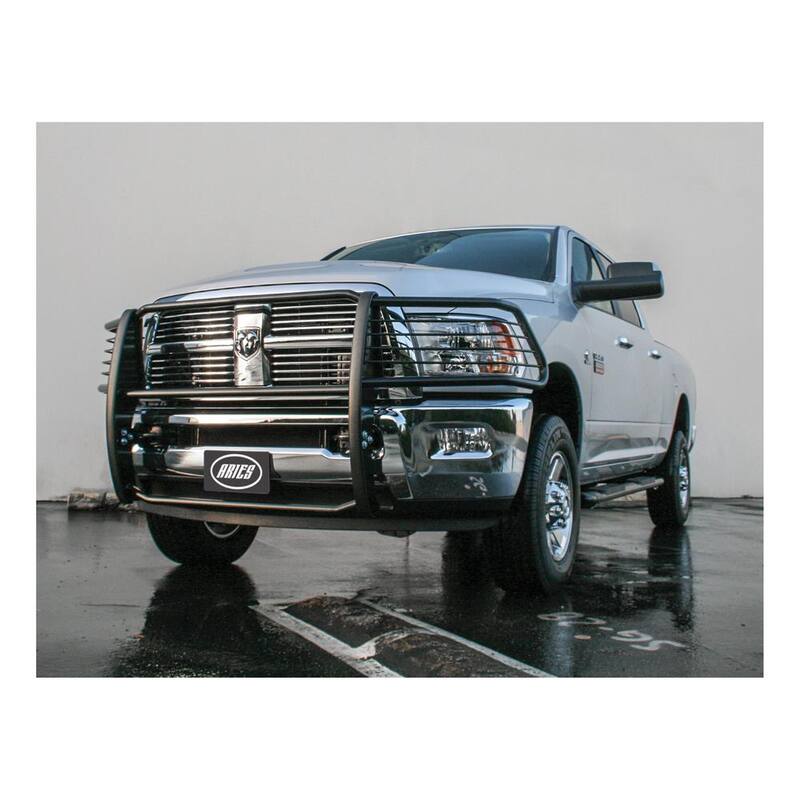 Aries 1-1/2-Inch Black Steel Grille Guard, No-Drill, Select Dodge, Ram 2500, 3500 - 5056