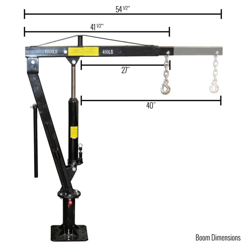 Elevate Outdoor Pickup Truck Bed Crane - S-CRANE-1000