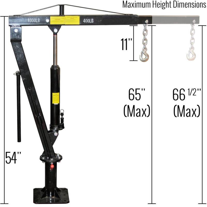 Elevate Outdoor Pickup Truck Bed Crane - S-CRANE-1000