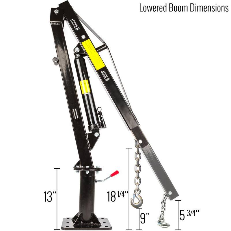 Elevate Outdoor Pickup Truck Bed Crane - S-CRANE-1000