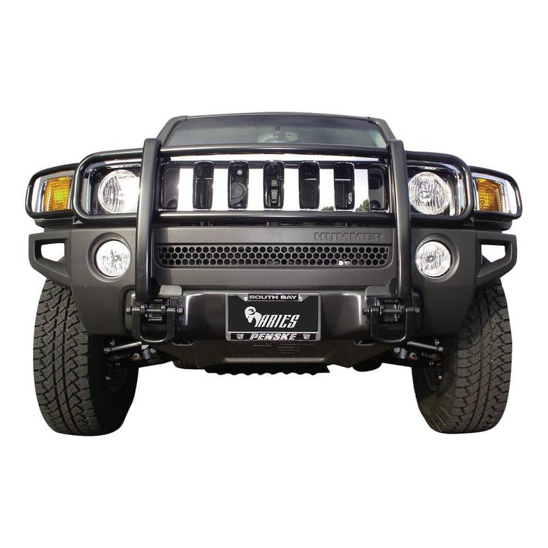 Aries Black Steel Grille Guard, No-Drill, Select Hummer H3, H3T - 4078