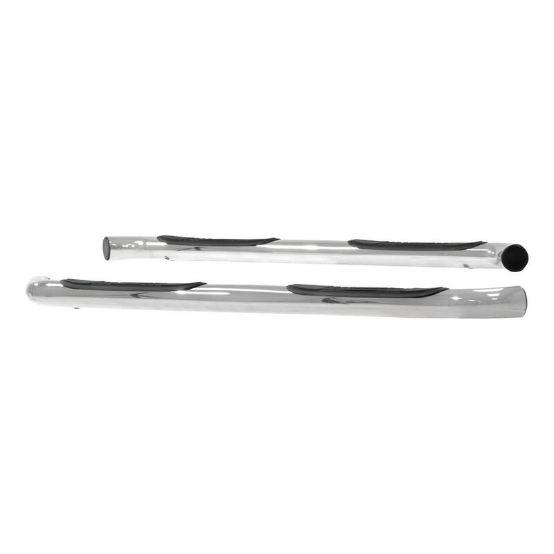Aries 3-Inch Round Polished Stainless Steel Nerf Bars, No-Drill, Select Dodge Nitro - 205015-2