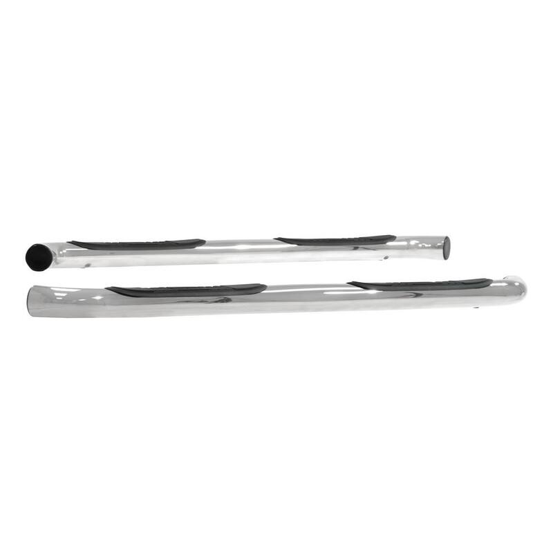 Aries 3-Inch Round Polished Stainless Steel Nerf Bars, No-Drill, Select Dodge Nitro - 205015-2