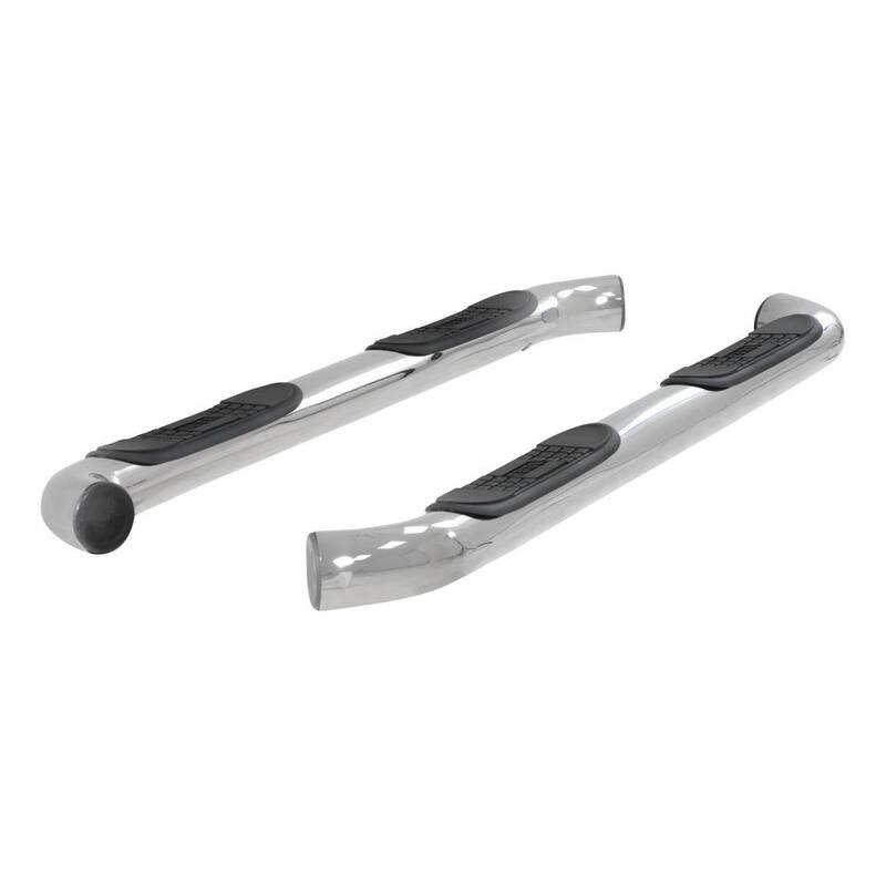 Aries 3-Inch Round Polished Stainless Steel Nerf Bars, No-Drill, Select Dodge Nitro - 205015-2