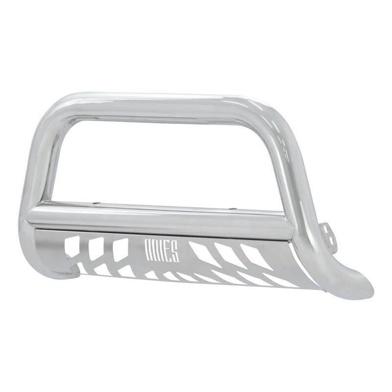 Aries 3-Inch Polished Stainless Steel Bull Bar, No-Drill, Select Chevrolet Silverado, GMC Sierra 2500, 3500 HD - 35-4013