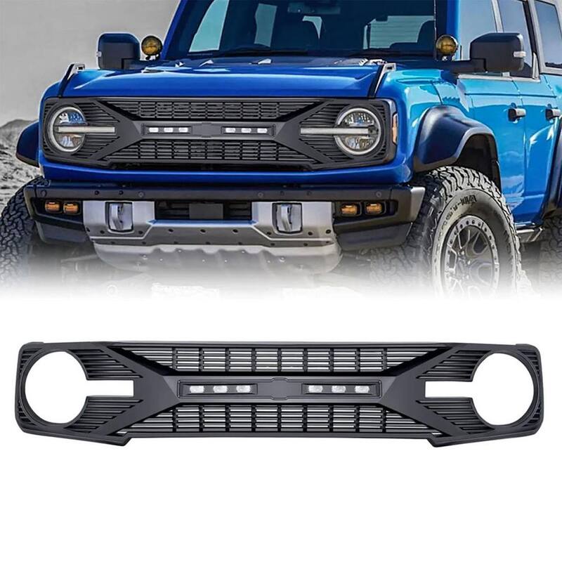 AMERICAN MODIFIED Tomahawk Grille with Off-Road Lights for 2021-2023 Ford Bronco - AMFMEA00105