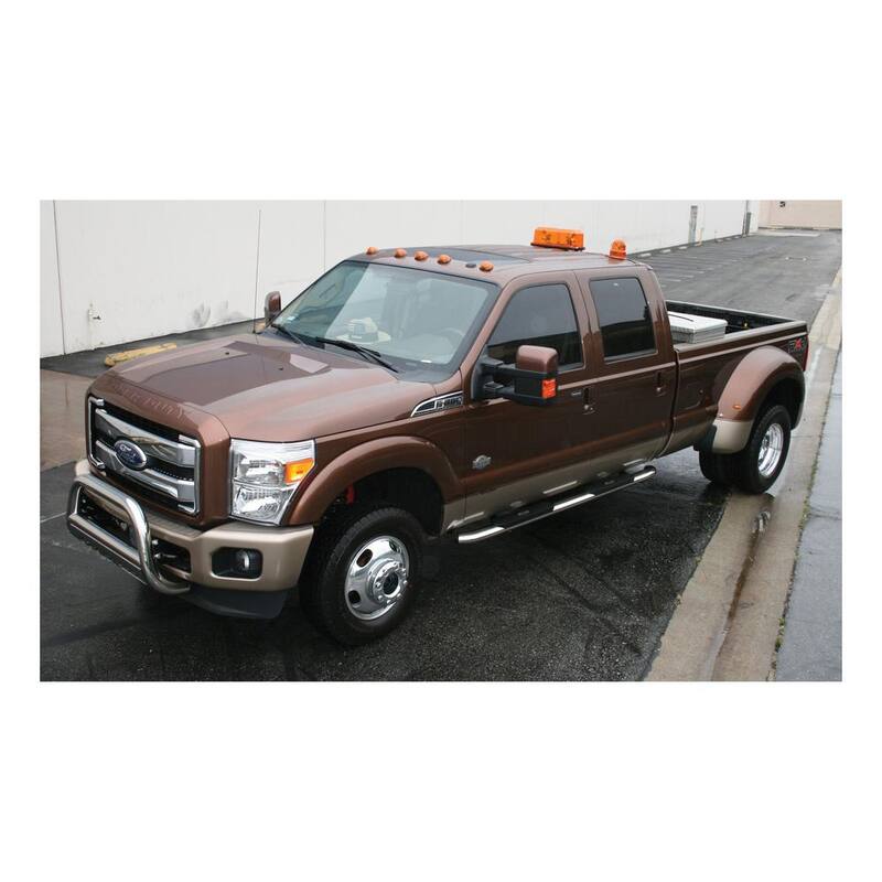 Aries 3-Inch Polished Stainless Steel Bull Bar, No-Drill, Select Ford F-250, F-350, F-450, F-550 Super Duty - 35-3012