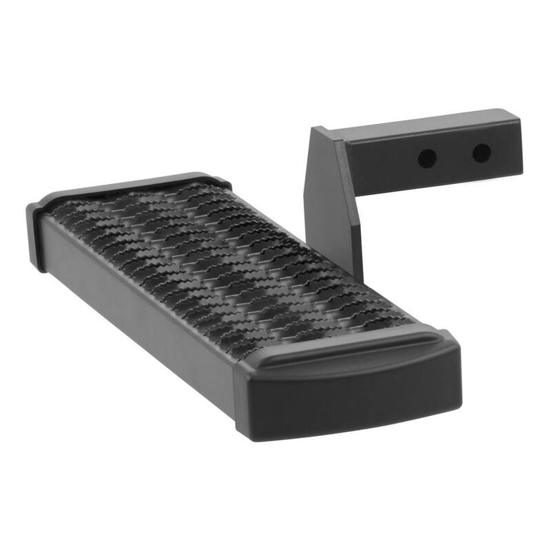 Luverne Grip Step 7-Inch x 26-Inch Black Aluminum Hitch Step with 6-Inch Drop for 2-Inch Receiver - 415026-570015