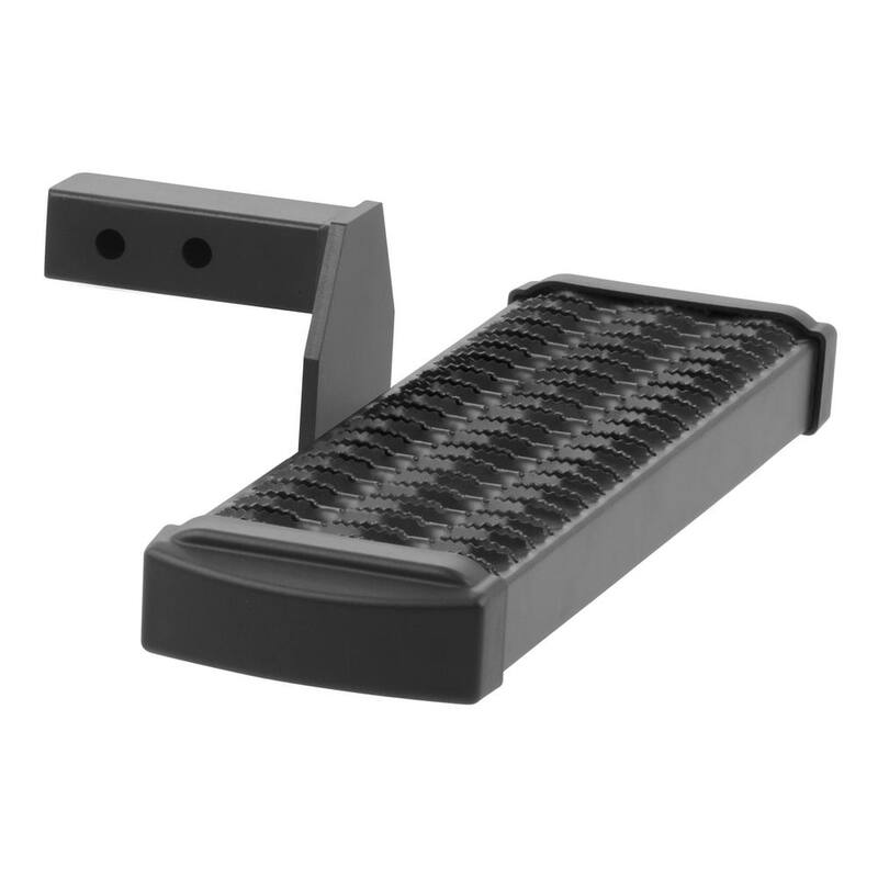 Luverne Grip Step 7-Inch x 26-Inch Black Aluminum Hitch Step with 6-Inch Drop for 2-Inch Receiver - 415026-570015