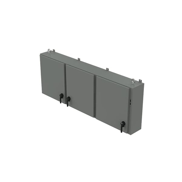 Nvent Hoffman Steel Electrical Enclosures, 42 in H, 10 in D, 82-1/4 in W, NEMA 12, Hinged - A42X3E8310