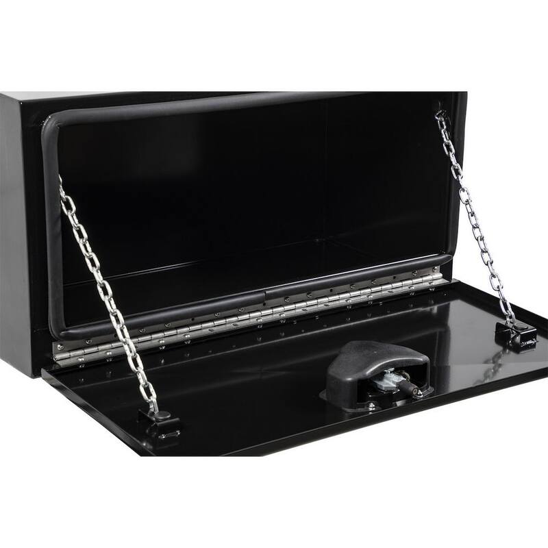 Buyers Products Company 30 in. Pro Series Black Steel Underbody Truck Box with Die Cast Compression Latch - 1752803