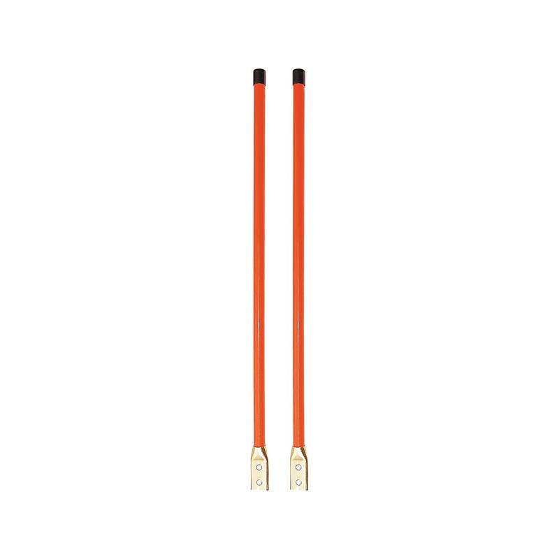 Buyers Products Company 3/4 x 28 Inch Fluorescent Orange Bolt-On Bumper Marker Sight Rods with Hardware - 1308105