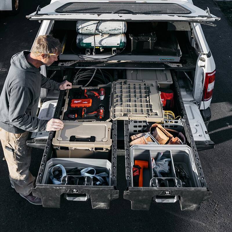 DECKED Drawer Organizer for Top Mount Truck Tool Box Version X Drawer System - A0080-DRAW-GRY