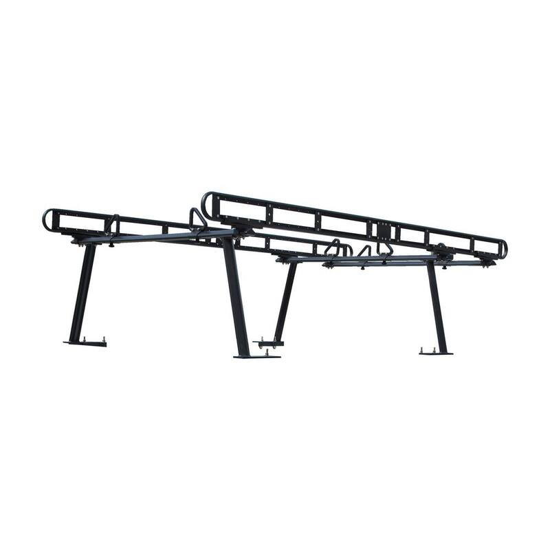 Buyers Products Company 800 lbs. Capacity Black Powder-Coated Aluminum Truck Ladder Rack - 1501410