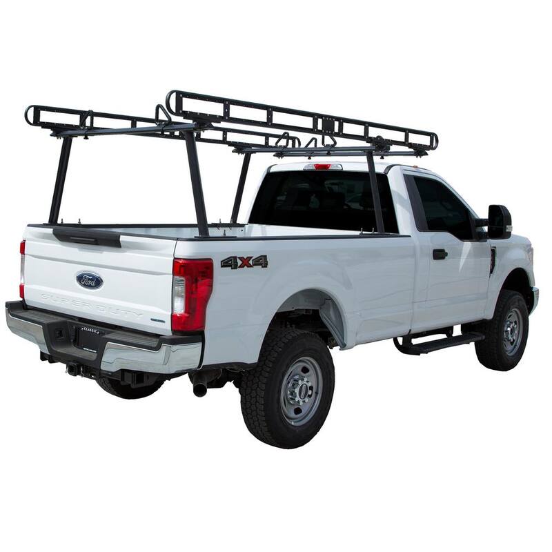 Buyers Products Company 800 lbs. Capacity Black Powder-Coated Aluminum Truck Ladder Rack - 1501410