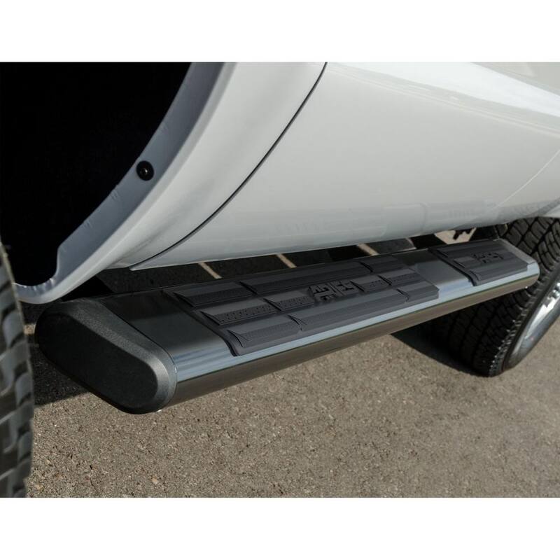 Aries 6 x 91-Inch Oval Black Aluminum Nerf Bars, Select Ford F-150, F-250, F-350, F-450, F-550 Super Duty - 4445027