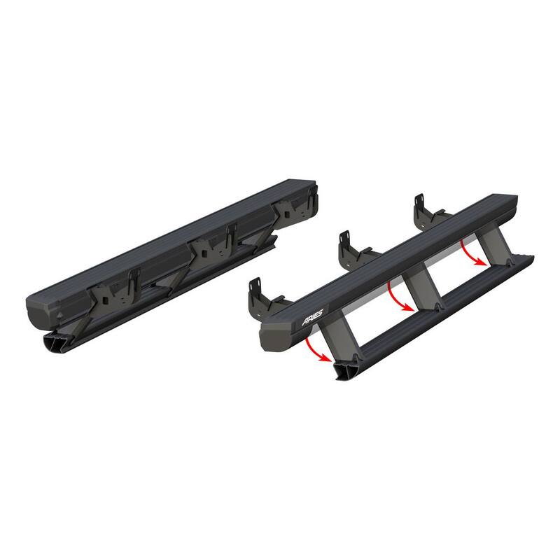 Aries ActionTrac 79-Inch Retractable Powered Running Boards, Select Dodge, Ram 2500, 3500 Extended Crew Cab - 3047913
