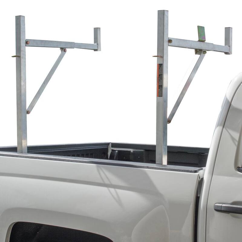PRO-SERIES 250 lbs. Capacity Y-Style Side Mount Aluminum Utility Truck Rack for Ladders and Equipment - 807257