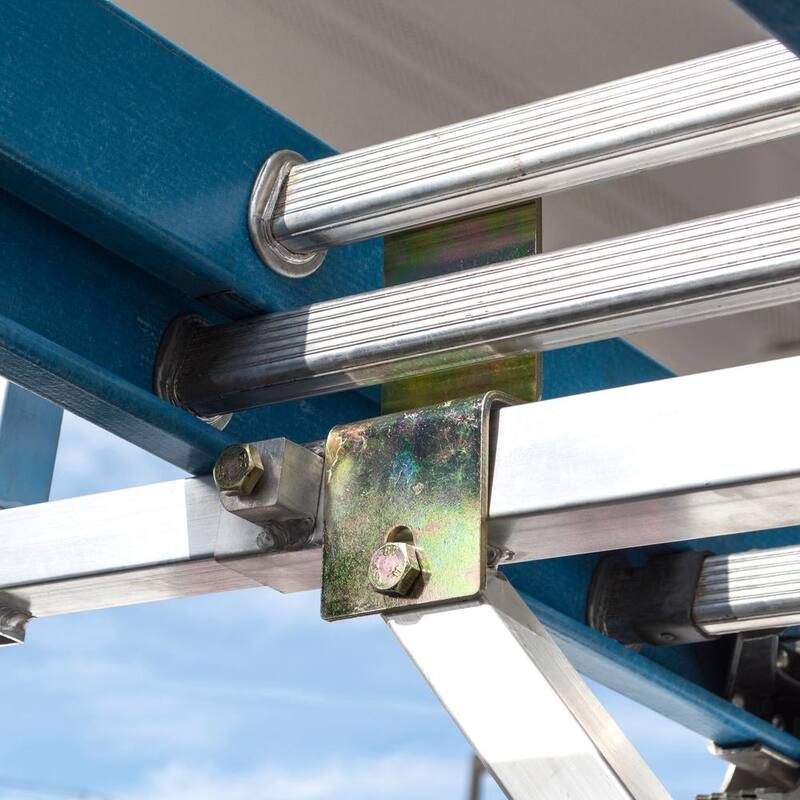 PRO-SERIES 250 lbs. Capacity Y-Style Side Mount Aluminum Utility Truck Rack for Ladders and Equipment - 807257