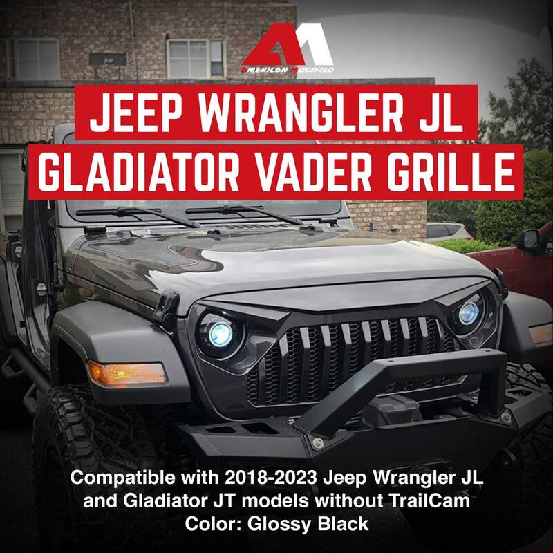 AMERICAN MODIFIED Vader Grille for 2018+ Jeep Wrangler JL & 2020+ Gladiator JT - AMJPCA00106