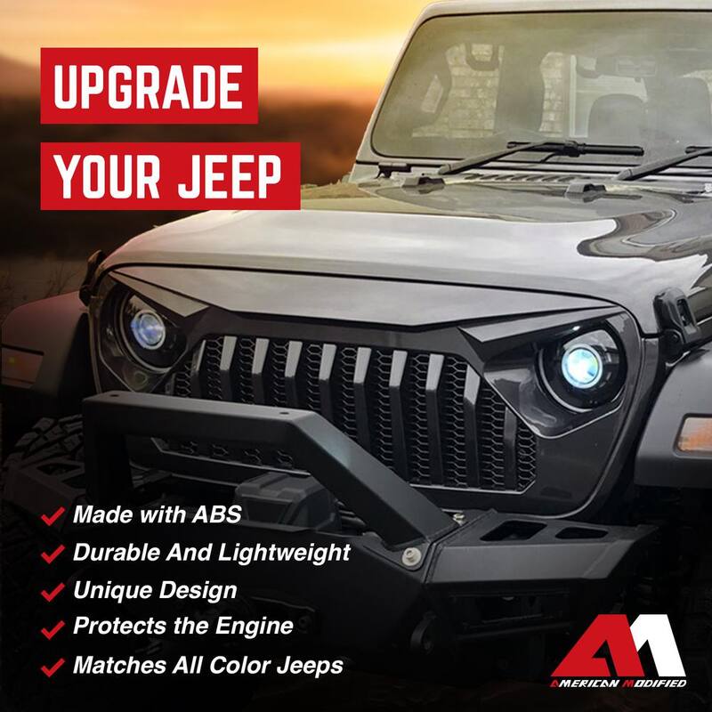 AMERICAN MODIFIED Vader Grille for 2018+ Jeep Wrangler JL & 2020+ Gladiator JT - AMJPCA00106