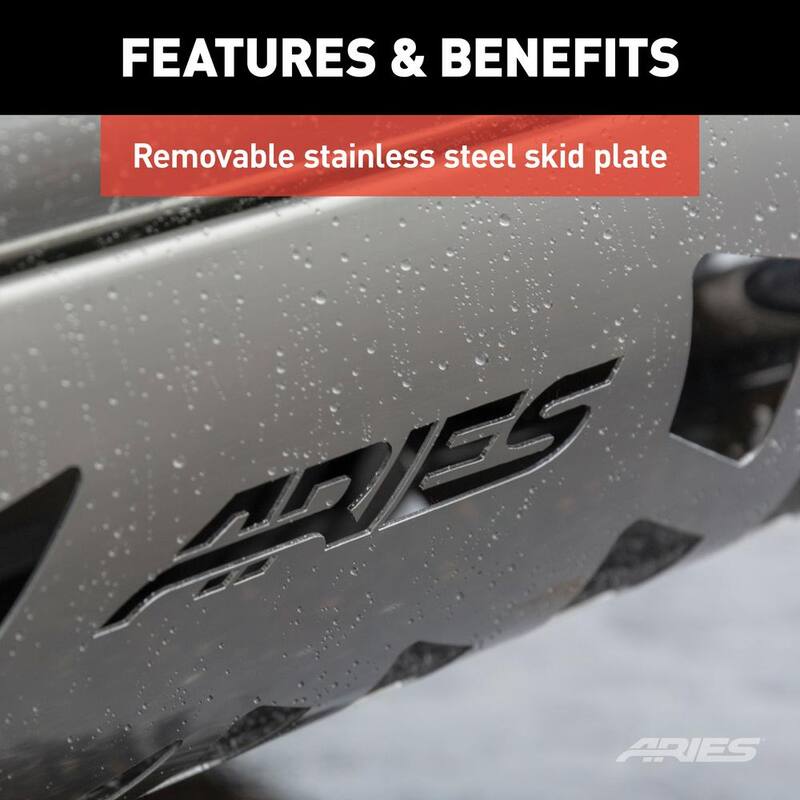Aries 3-Inch Polished Stainless Steel Bull Bar, No-Drill, Select Ram 1500 - 35-5008