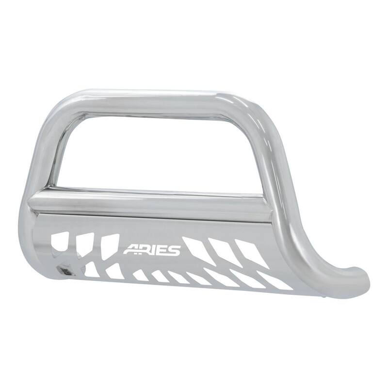 Aries 3-Inch Polished Stainless Steel Bull Bar, No-Drill, Select Ram 1500 - 35-5008