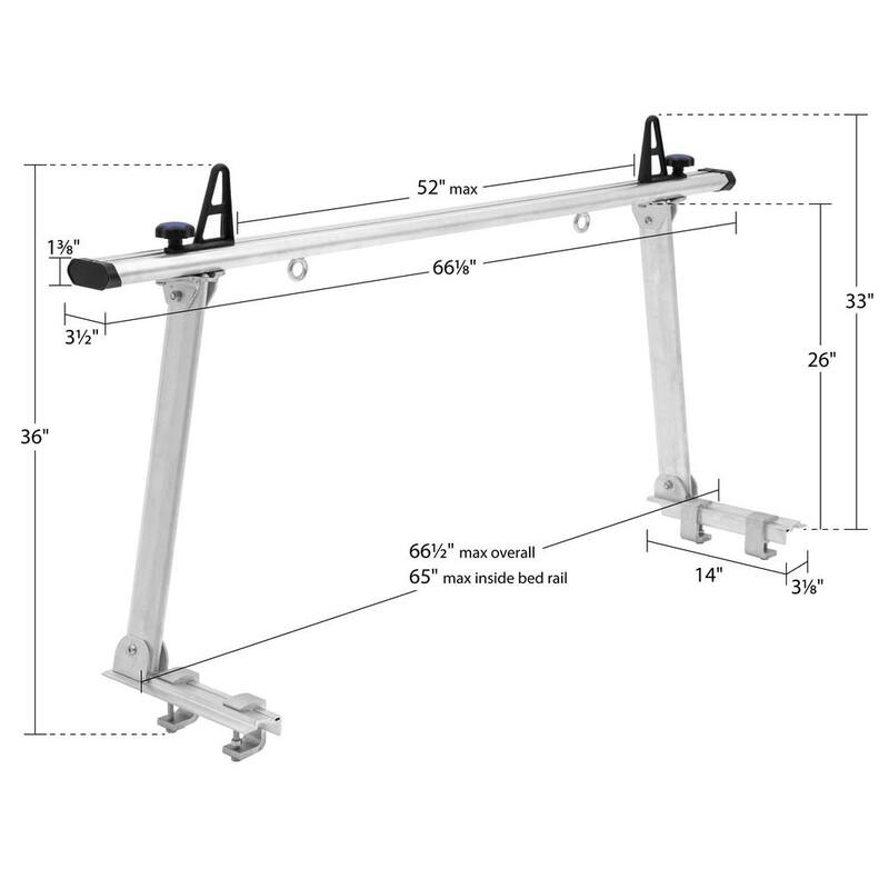 Apex 800 lbs. Capacity Aluminum Universal Truck Rack - ATR-RACK-V2