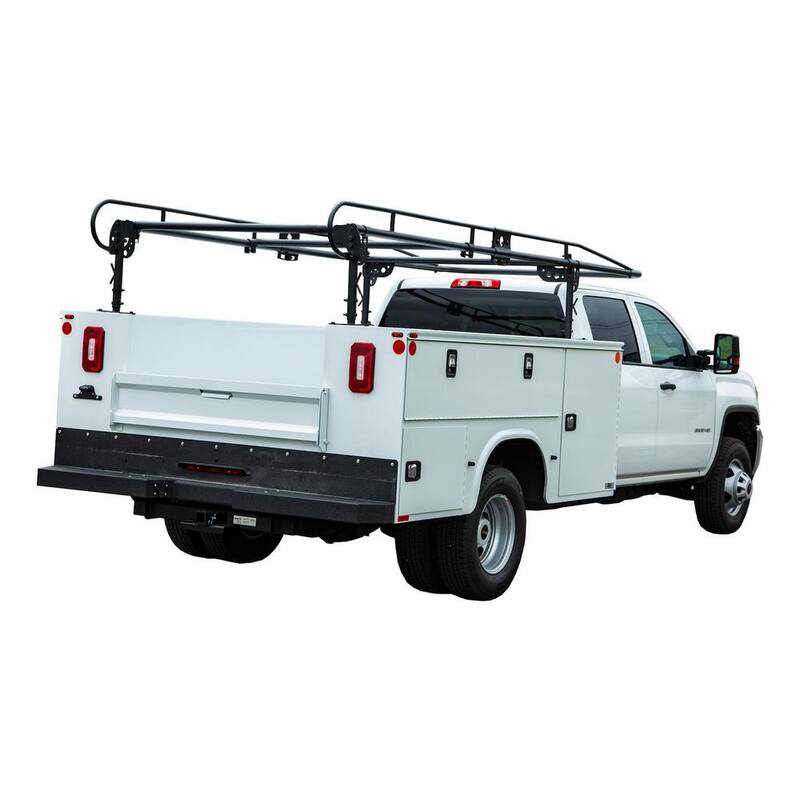 Buyers Products Company 14-1/2 ft. 1,000 lbs. Capacity Black Steel Service Body Ladder Rack - 1501260