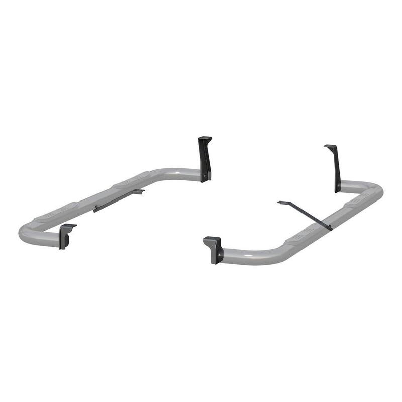 Aries 3 in. Round Semi-Gloss Black Steel Side Bars - 204054
