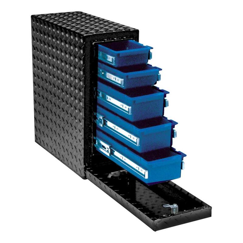 UWS GLOSS BLACK ALUMINUM 18" DRAWER TRUCK TOOL BOX - EC20032