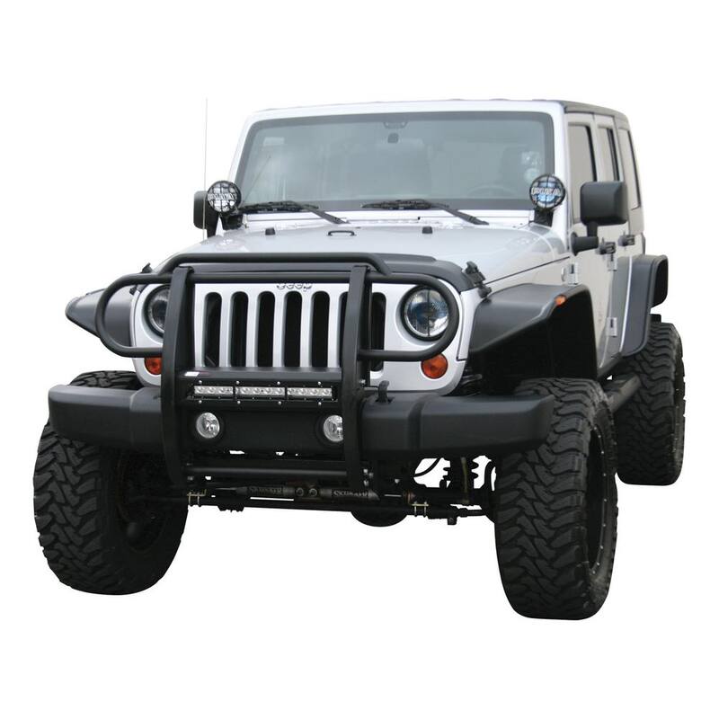 Aries Pro Series Black Steel Grille Guard, No-Drill, Select Jeep Wrangler JK - P1050