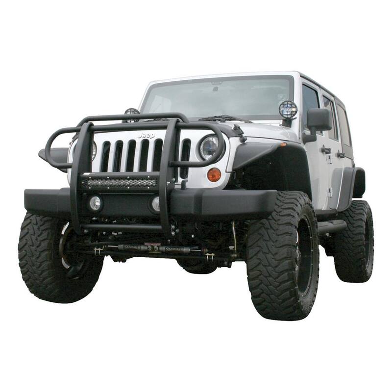 Aries Pro Series Black Steel Grille Guard, No-Drill, Select Jeep Wrangler JK - P1050