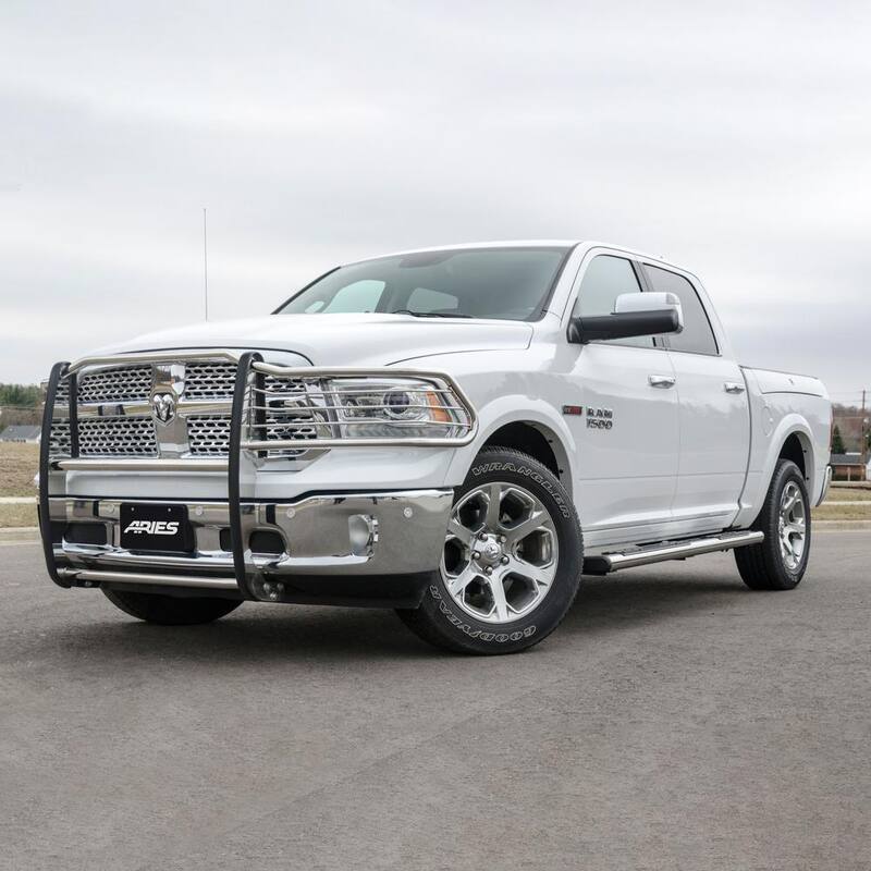 Aries 6 x 85-Inch Oval Polished Stainless Steel Nerf Bars, Select Dodge, Ram 1500, 2500, 3500 - 4444044