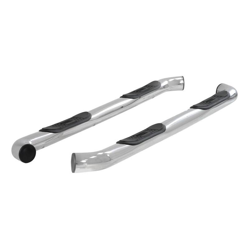 Aries 3-Inch Round Polished Stainless Steel Nerf Bars, No-Drill, Select Toyota Tundra - 202012-2