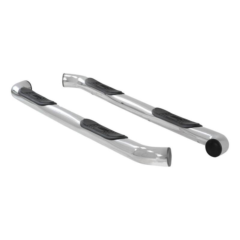 Aries 3-Inch Round Polished Stainless Steel Nerf Bars, No-Drill, Select Toyota Tundra - 202012-2