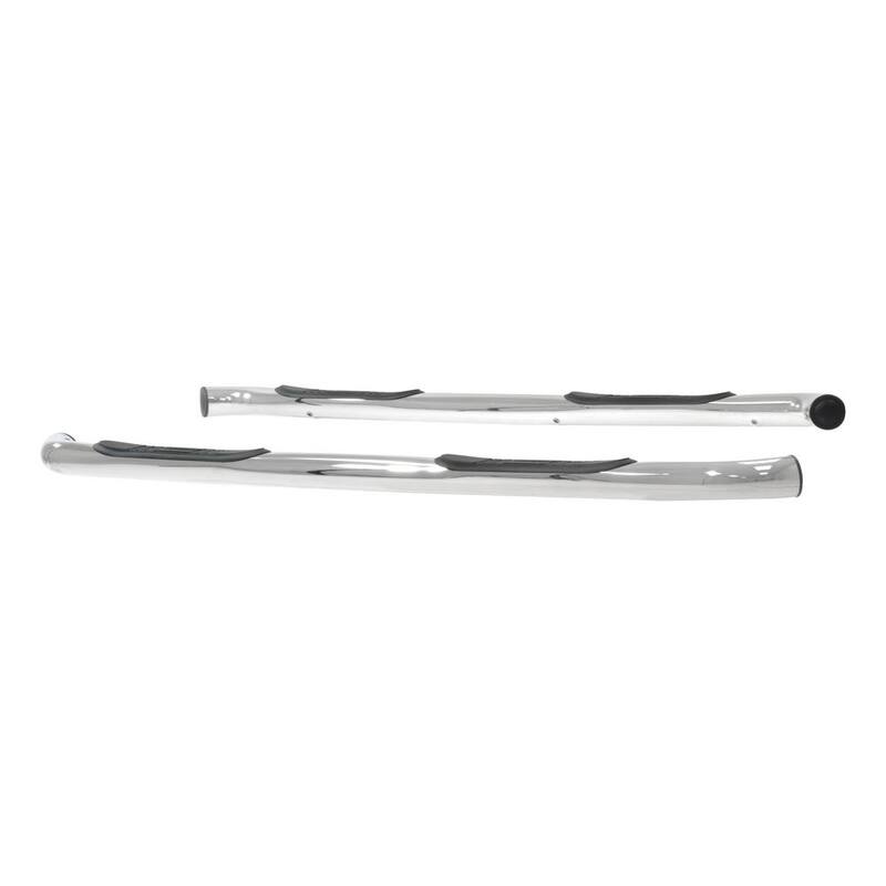 Aries 3-Inch Round Polished Stainless Steel Nerf Bars, No-Drill, Select Toyota Tundra - 202012-2