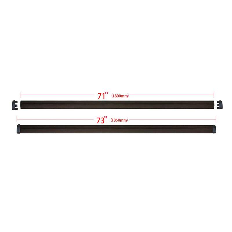 CALHOME Universal Aluminum Truck Bed Rack Tonneau Cover Rack Crossbars 2 Bars Set for Kayaks Bike Rooftop Tent Camper Shells RVs - YH-PURACK-B