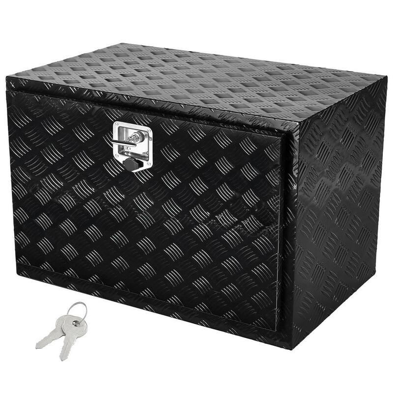 VEVOR Underbody Truck Box, 48x24x24 in. Pickup Storage Box, Heavy Duty Aluminum Diamond Plate Tool Box with Lock and Keys - CDKCGJX24824B5YRSV0
